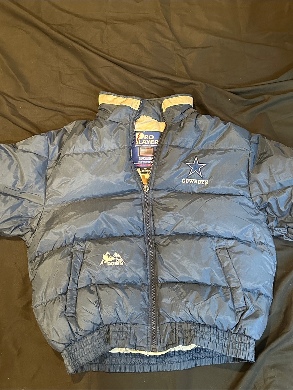 Vintage Pro Player 90’s Navy Dallas Cowboys Puffer Jacket L